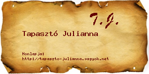 Tapasztó Julianna névjegykártya