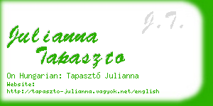 julianna tapaszto business card
